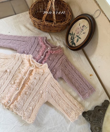 4[予約]marron elle knit cardigan(XS-L)