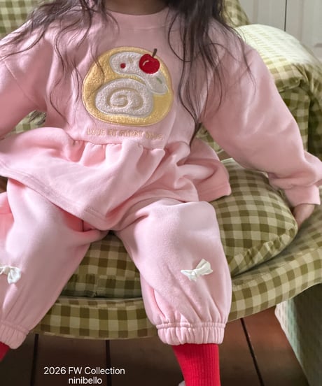 30[予約]ninibello petit ribbon jogger pants