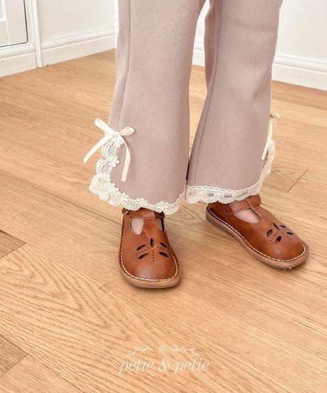 39[予約]petit&petit sally lace flare pants