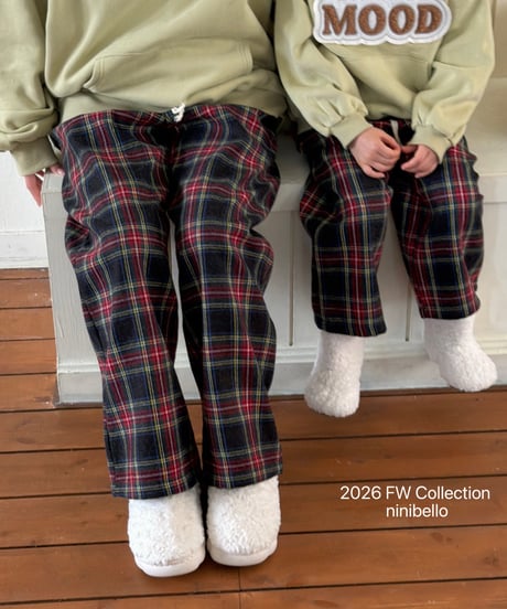 40[予約]ninibello carol check pants(adult)