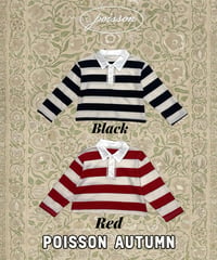 5[予約]poisson striped collar tee