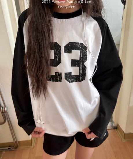 23[予約]matilda&lee 23 colorblock raglan tee