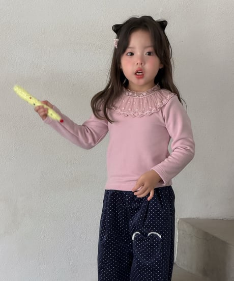 9[予約]aiai rose lace collar t-shirt