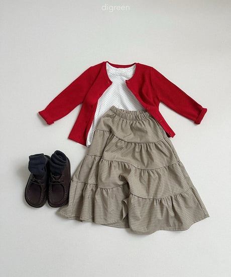 29[予約]digreen check ruffle skirt