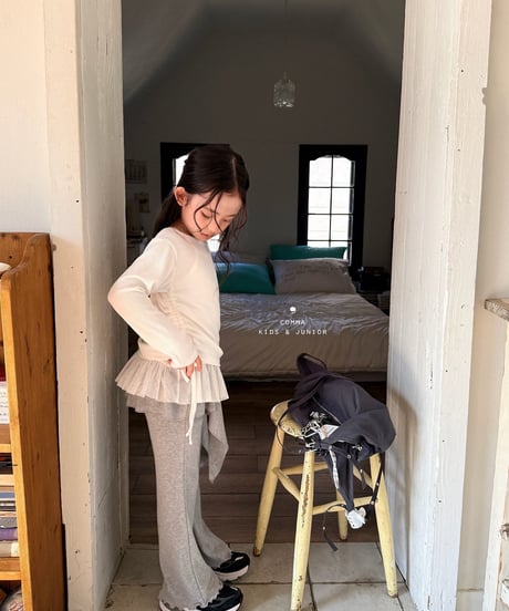 20[予約]COMMA rib stretch layered bootcut pants