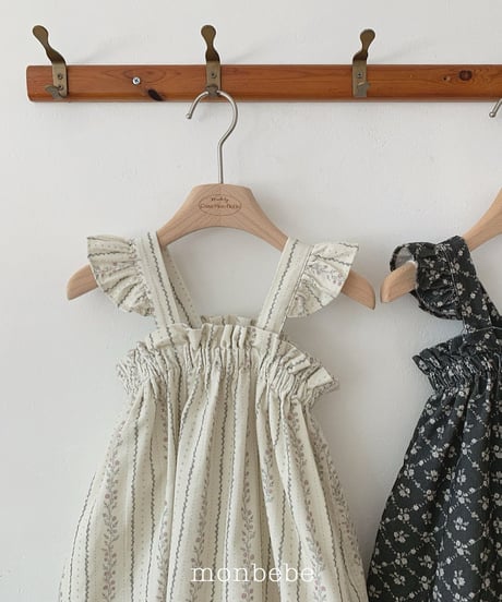 29[予約]monbebe corduroy frill dress
