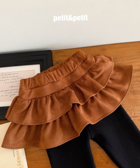 33[予約]petit&petit suede cancan skirt leggings