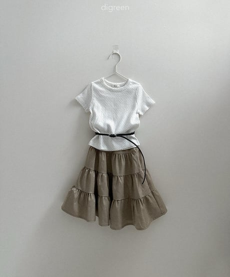 29[予約]digreen check ruffle skirt