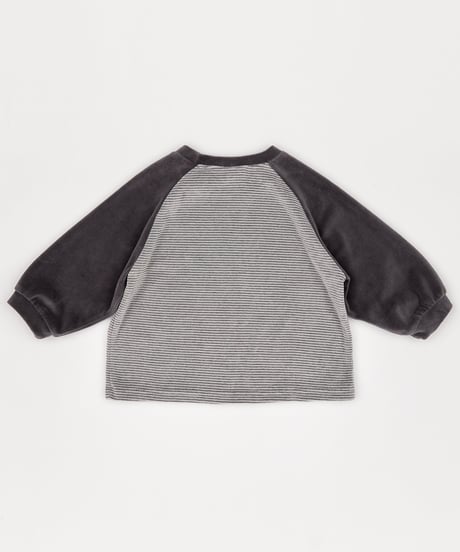 14[予約]送料無料 the beige velvet striped tee