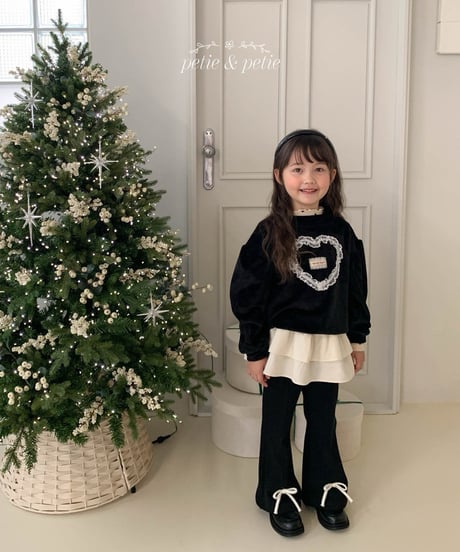 18[予約]petit&petit pintuck ribbon flare pants