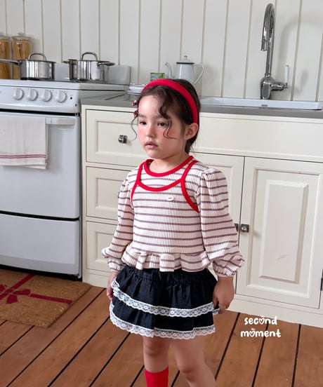 13[予約]second moment berry stripe tee
