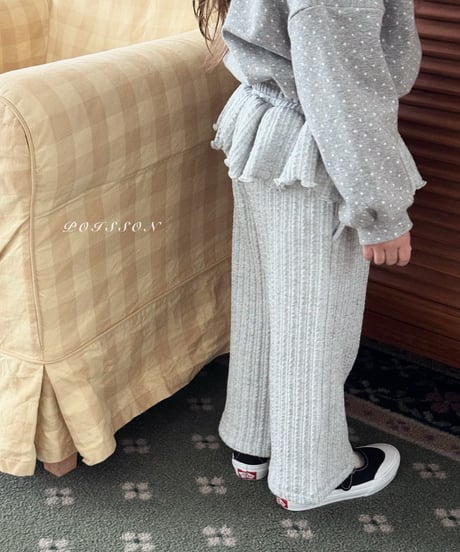 29[予約]poisson knit frill pants