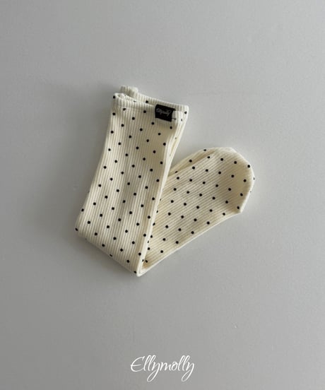 114[予約]ELLYMOLLY dot rib socks
