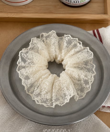 38[予約]poisson bloom lace scrunchie