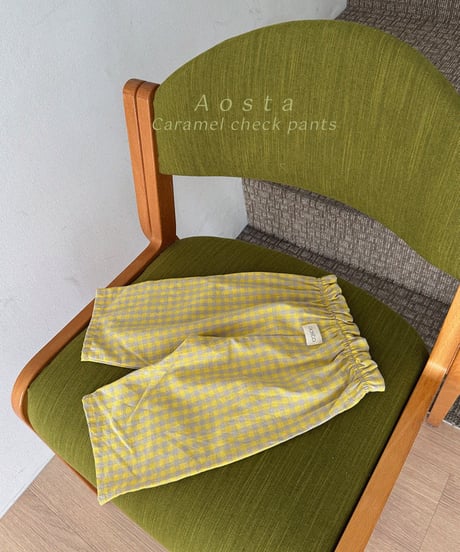 54[予約]Aosta caramel check pants