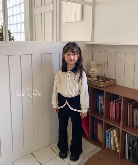 24[予約]petit&petit dot velour collar t
