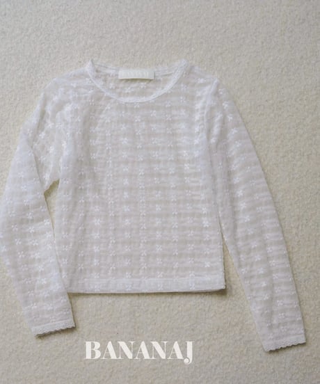 29[予約]BANANAJ rhythm flower lace t