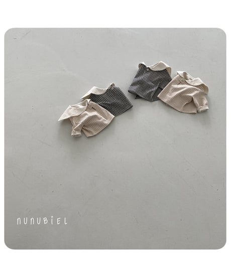 19[予約]nunubiel bebe check blouse