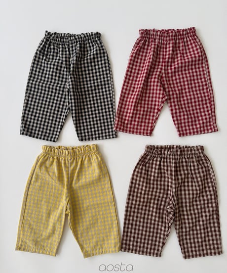 54[予約]Aosta caramel check pants