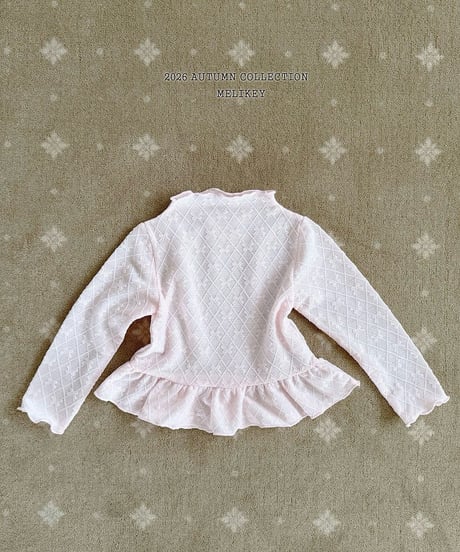 5[予約]melikey frill ribbon mesh t-shirt