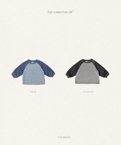 14[予約]送料無料 the beige velvet striped tee