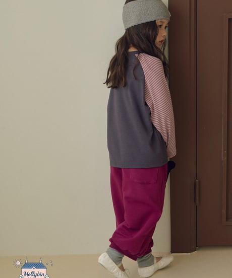 2[予約]Mollybin vintage raglan shirts(cherry)