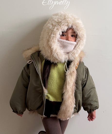102[予約]ELLYMOLLY fluffy hood warmer