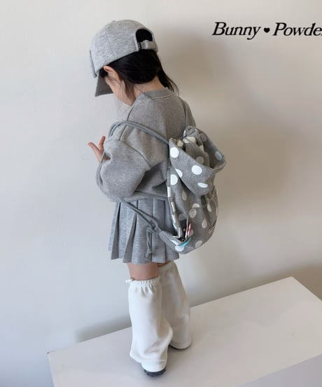 82[予約]bunny powder polka dot hood bag