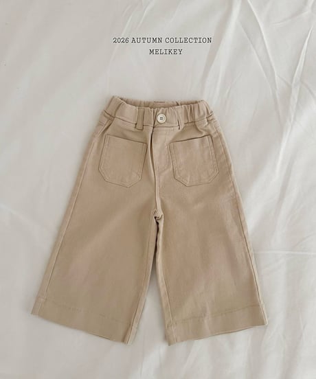 43[予約]melikey cotton wide pants