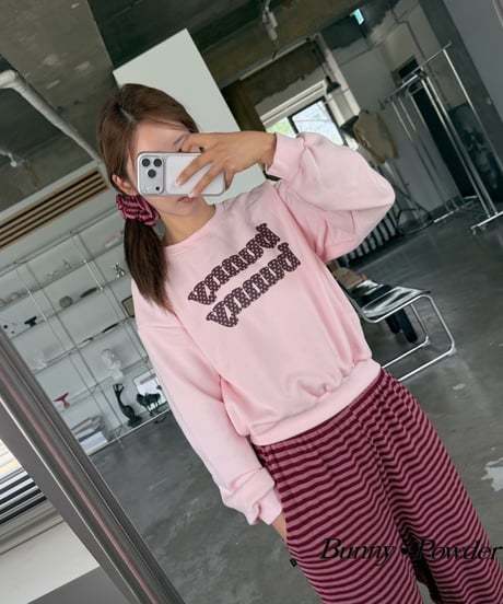 68[予約]bunny powder knit scrunchie