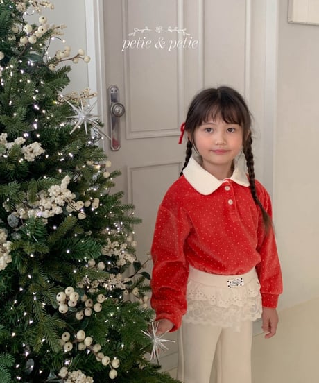 24[予約]petit&petit dot velour collar t