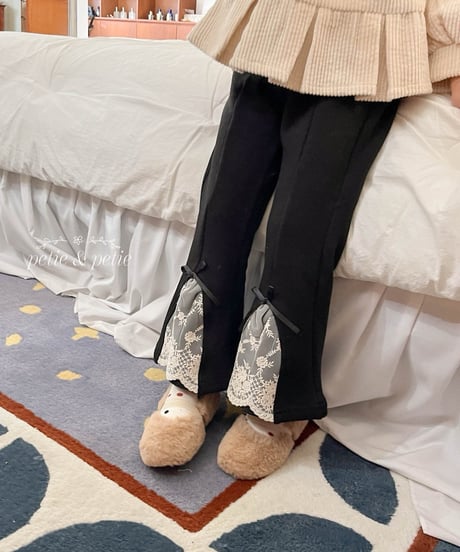 7[予約]petit&petit cozy lace flare pants