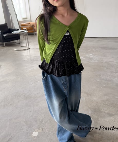 15[予約]bunny powder tencel cardigan