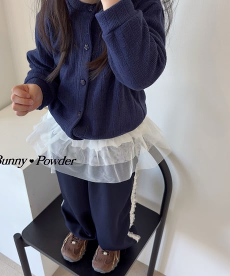 21[予約]bunny powder rose buton cardigan