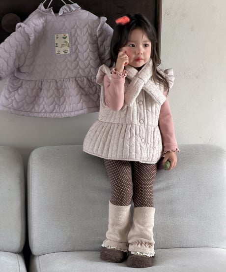 91[予約]aiai dori quilted scarf padding vest