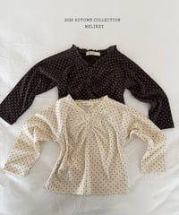 4[予約]melikey dot shirring t