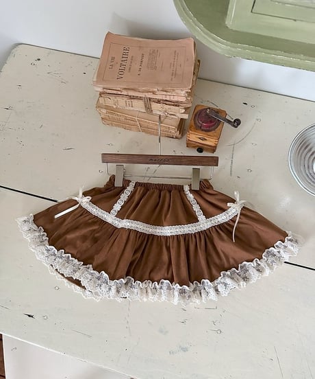 39[予約]marron suede skirt(XS-L)
