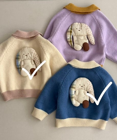 5[予約]ololala bonbon rabbit knit cardigan