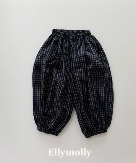 52[予約]ELLYMOLLY autumn grid balloon pants