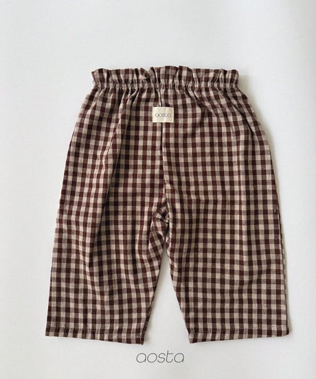 54[予約]Aosta caramel check pants