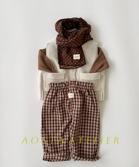 54[予約]Aosta caramel check pants