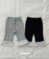 27[予約]petit&petit frill bootcut pants