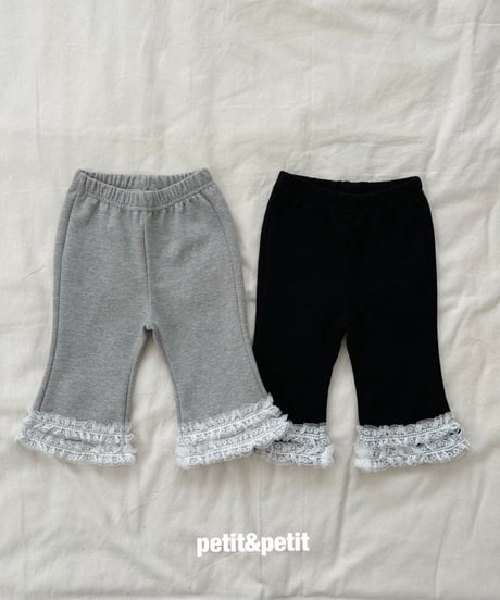 27[予約]petit&petit frill bootcut pants