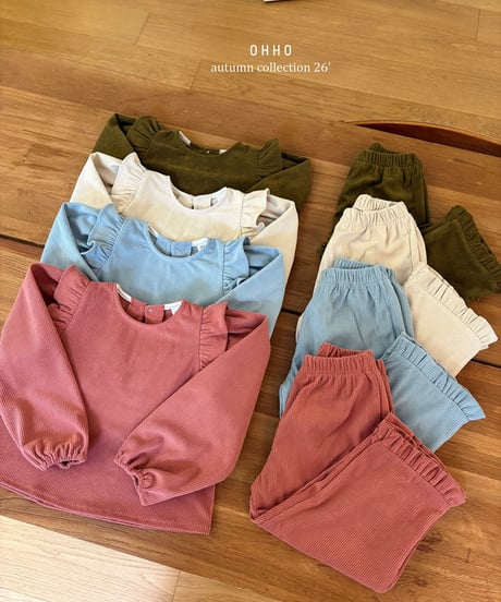 21[予約]ohho soft corduroy blouse