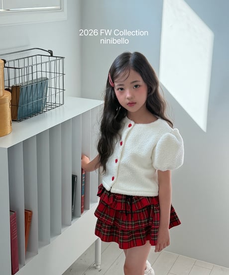 45[予約]ninibello carol check skirt
