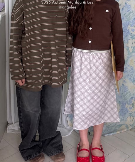 49[予約]matilda&lee check ribbon skirt