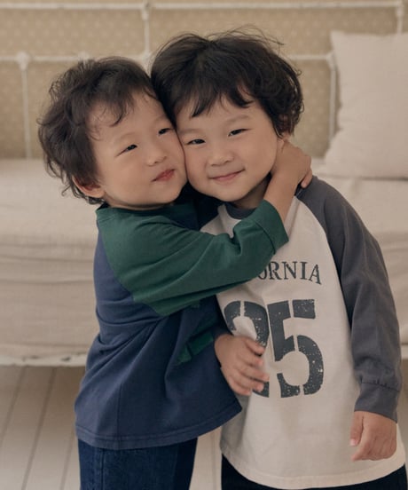13[予約]送料無料 the beige colorblock raglan tee