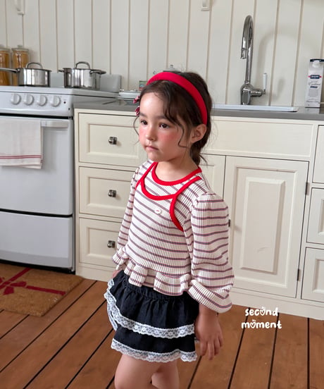 13[予約]second moment berry stripe tee