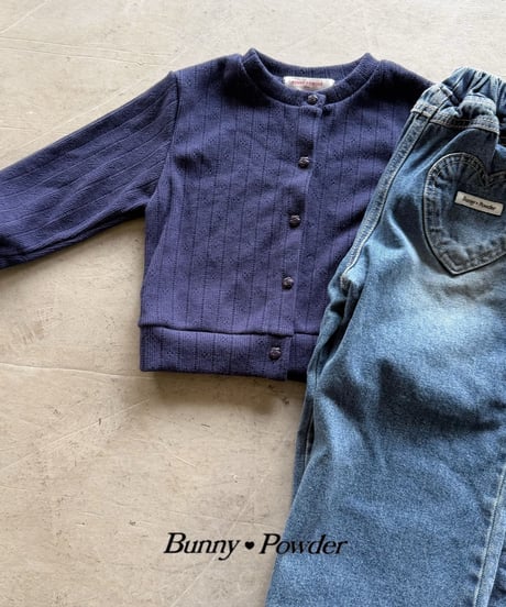 21[予約]bunny powder rose buton cardigan