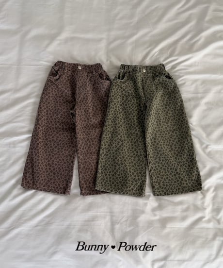 50[予約]bunny powder leopard print pants